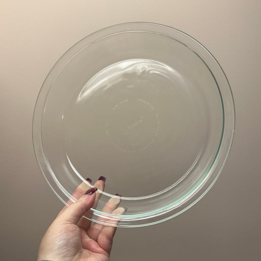 Pyrex 209 Clear Glass 9" Round Pie Plate Baking Dish USA Kitchenware